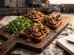 Photo recette Magret de canard fumé sur toast