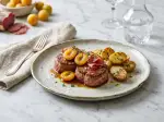 Pork Tenderloins with Mirabelle Plums & Lonzu, tender and creamy