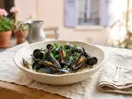 Moules Marinière (French Sailor-Style Mussels), delicate and fragrant