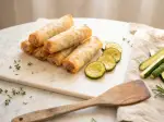 Nems au jambon, dorés et goûteux