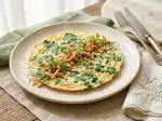 Photo recipe Flat omelette with chard stems and greens