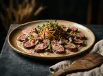 Photo recette Onglet de veau en créme de chanterelles grises