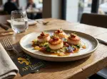 Photo recette Poêlée de st jacques et grattons de canard