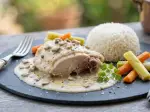 Photo recette Poule au riz sauce suprême