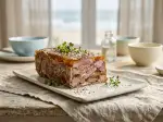 Pressé de langue pied et joue de porc, doré et goûteux