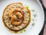 Risotto de gambas, croustillant et parfumé