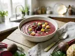 Soupe à la bière blonde et betteraves, rapide à réaliser