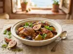 Photo recipe Tajine of chicken figs dates grapes prunes