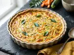 Tarte julienne de légumes au curry, croustillante et dorée