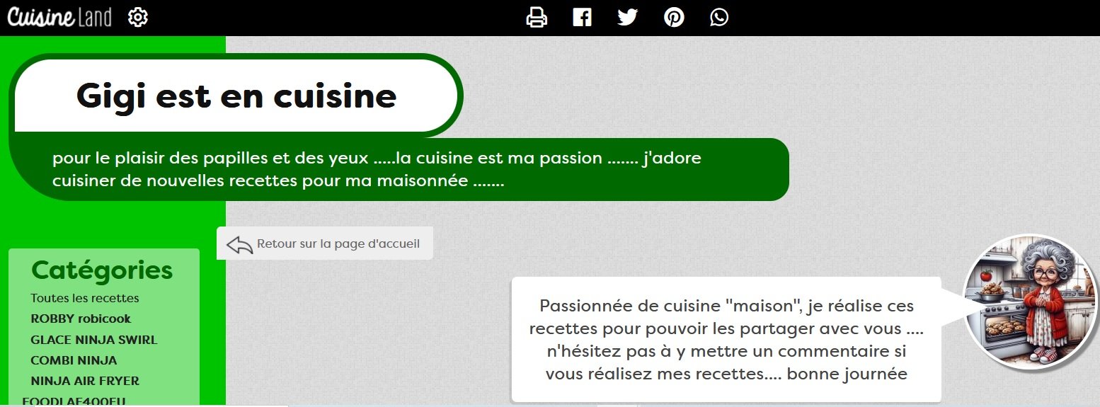 Gigi alias Mamie Mamounette : des recettes de famille à partager