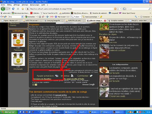 Conservez vos recettes favorites