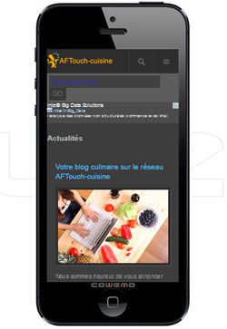 Une version Smartphone pour aftouch-cuisine