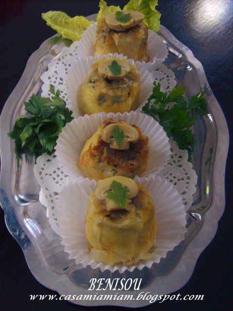 Brik aux poulet et viande hachée