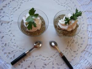 Cappuccino de cèpes à la chantilly au lard fumé