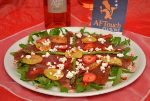 Carpaccio de bresaola aux fruits