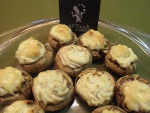 Champignons garnis gratinés