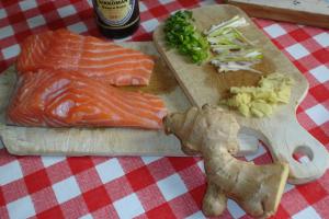 Pavés de saumon au gingembre