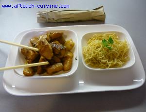 Poêlée de concombre au poulet