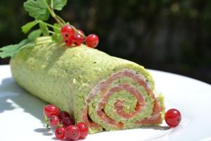 Roulé de saumon et courgettes