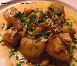 St Jacques meunière aux amandes