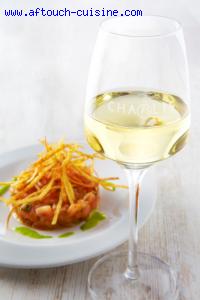 Tartare de saumon et crème de cresson