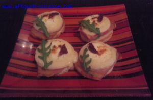 Toasts au chèvre et pancetta