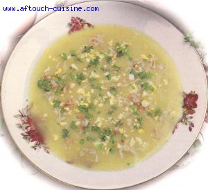 Velouté d'asperges vertes au crabe