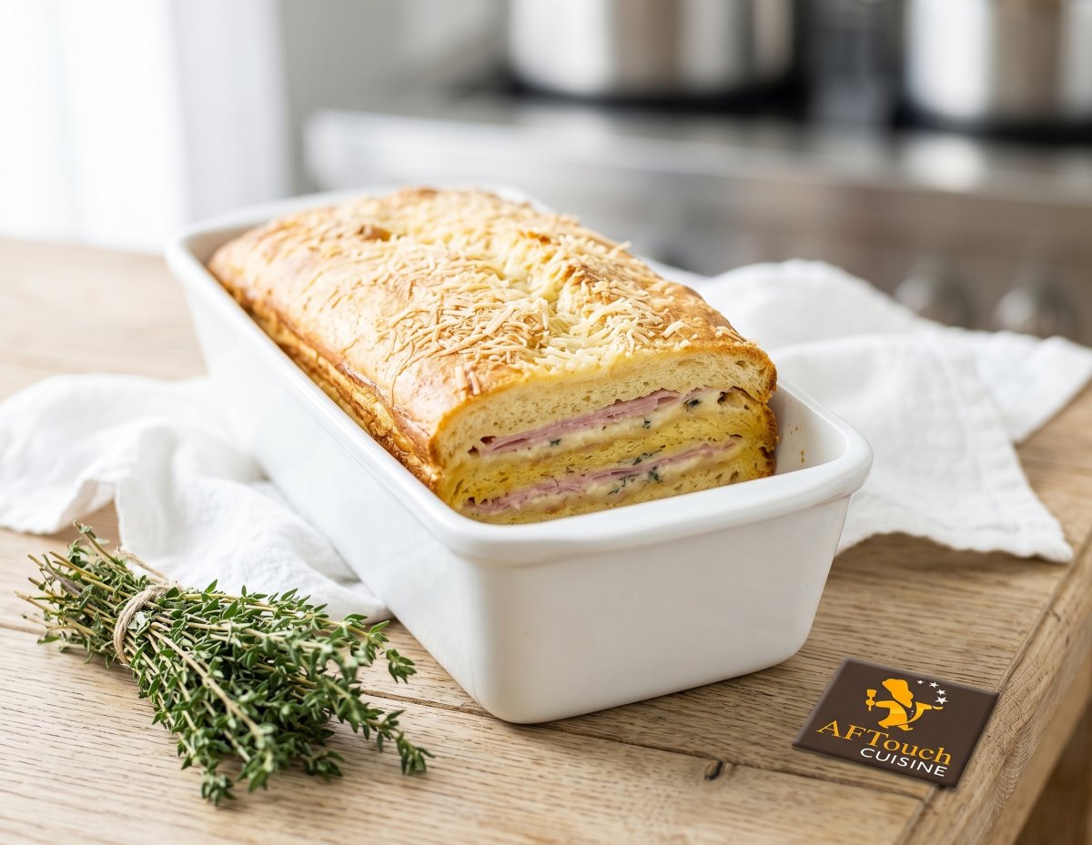 Cake au pain de mie jambon roquefort