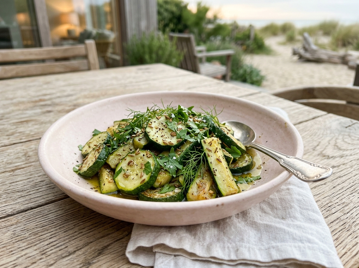 Courgettes sautées aux graines de fenouil