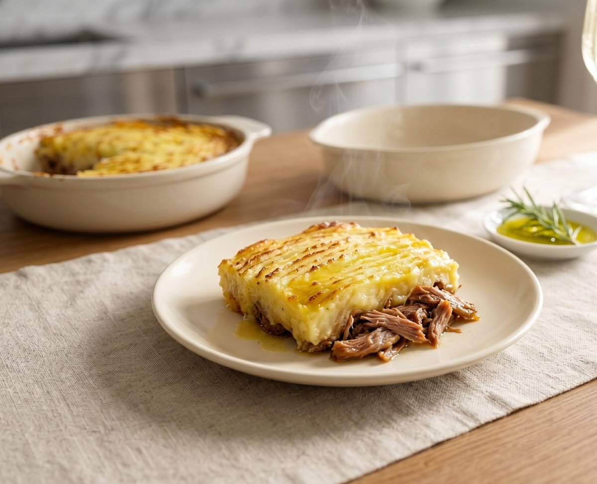 Hachis parmentier au confit de canard