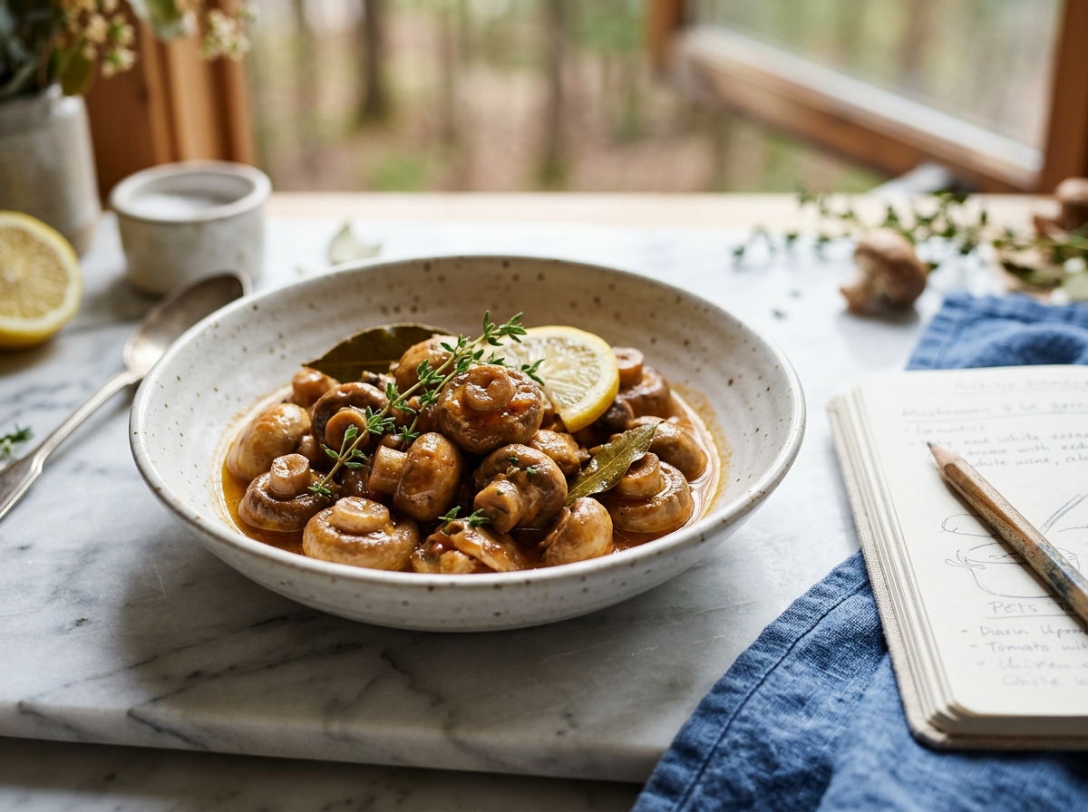 Mes champignons à la grecque