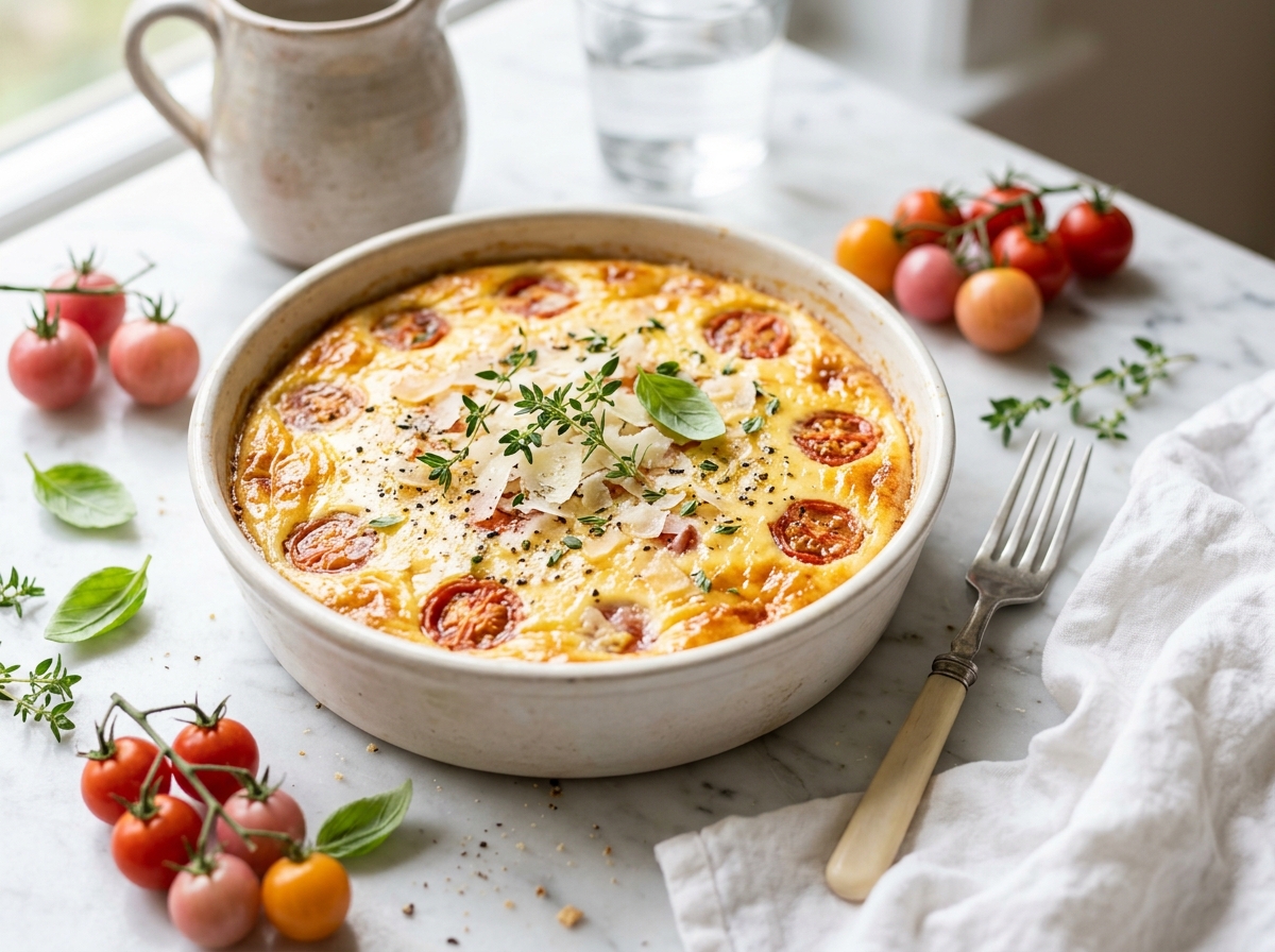 Petits flans au crabe et tomate parmesan