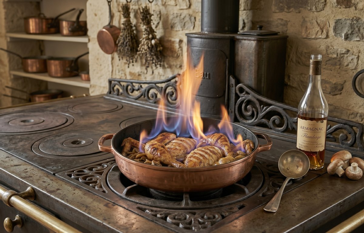 Pintade flambée