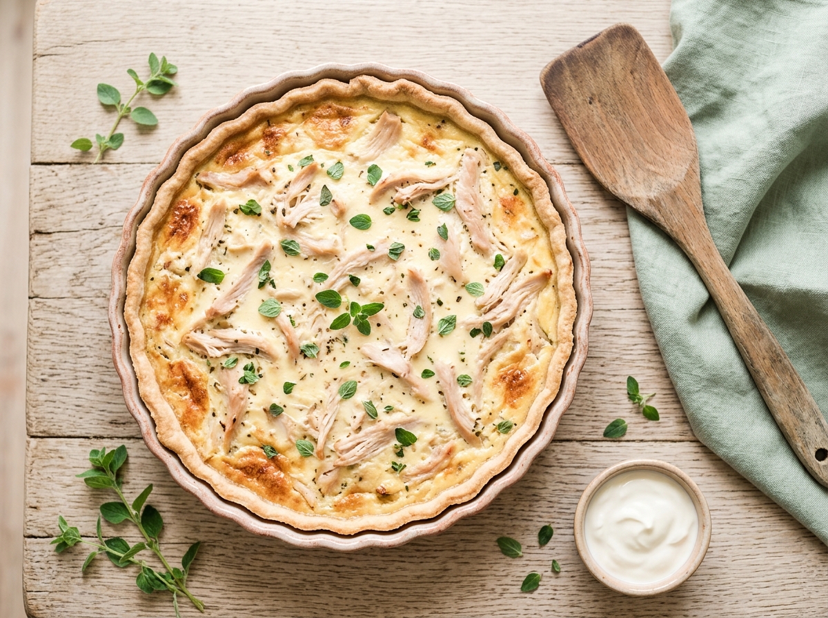 Quiche express au poulet