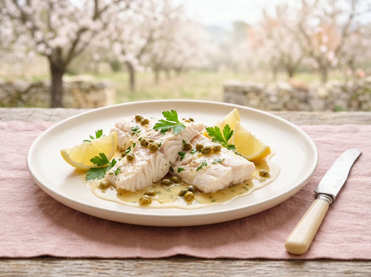 Roussette sauce aux câpres