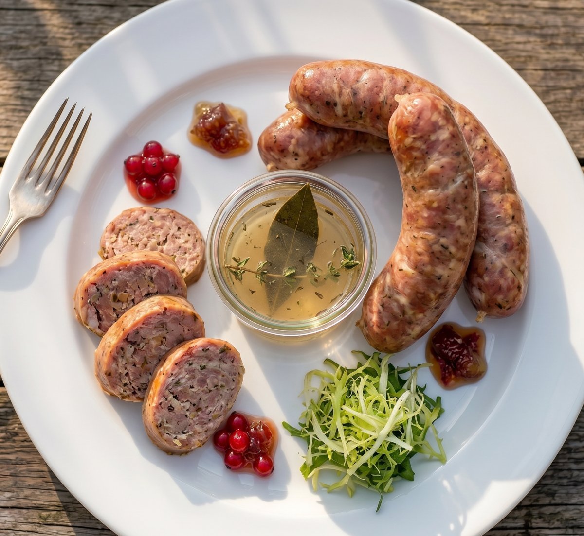 Saucisse maison au vin blanc