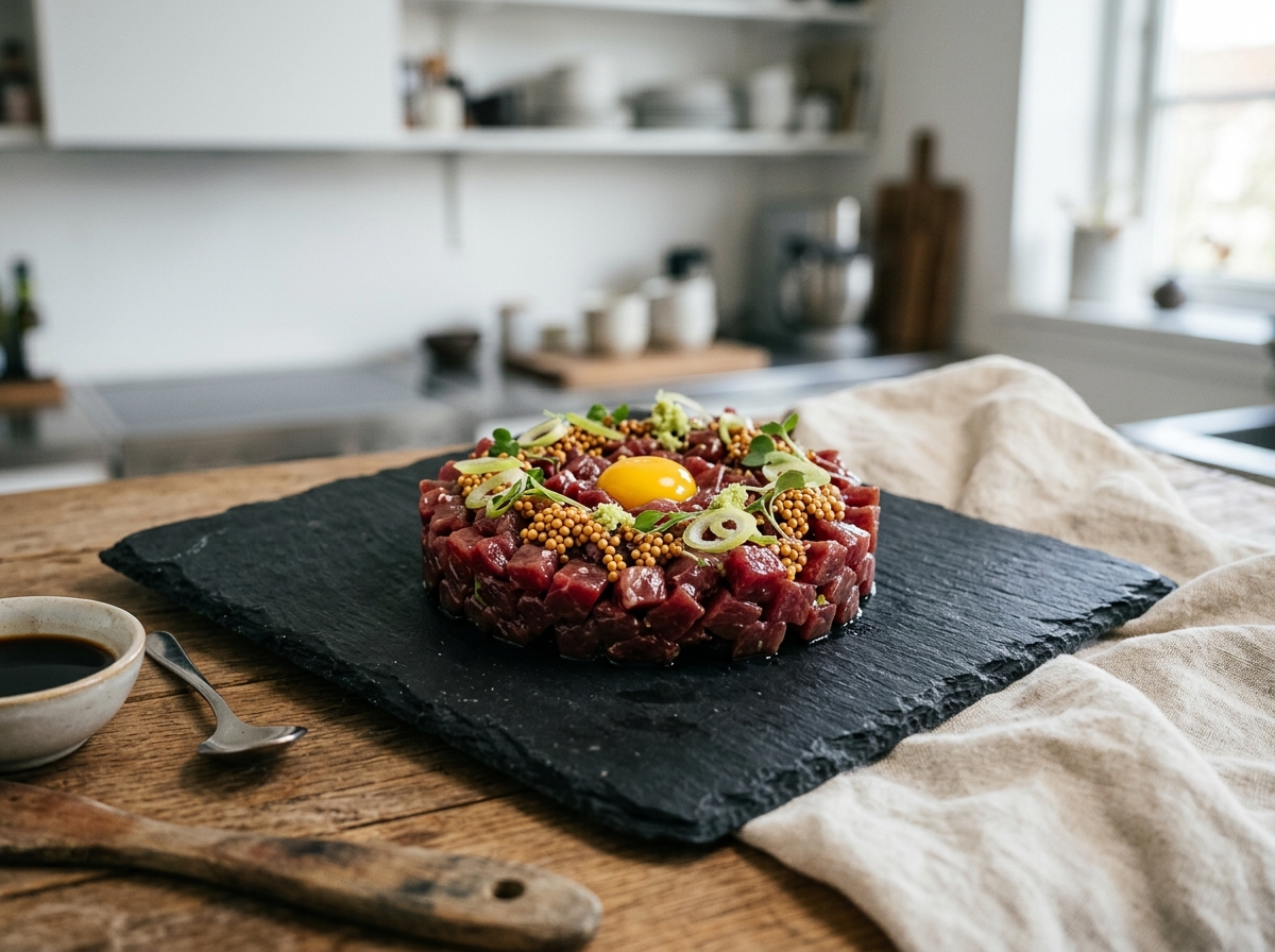 Tartare de cheval aux saveurs nippones