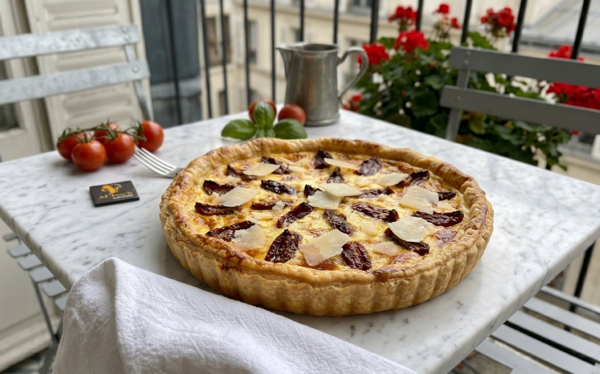 Tarte au mascarpone et aux tomates séchées